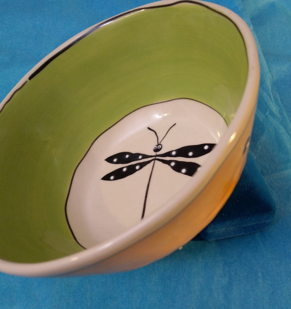 Dotti Potts Canadian Artisan Vintage DragonflyBowl